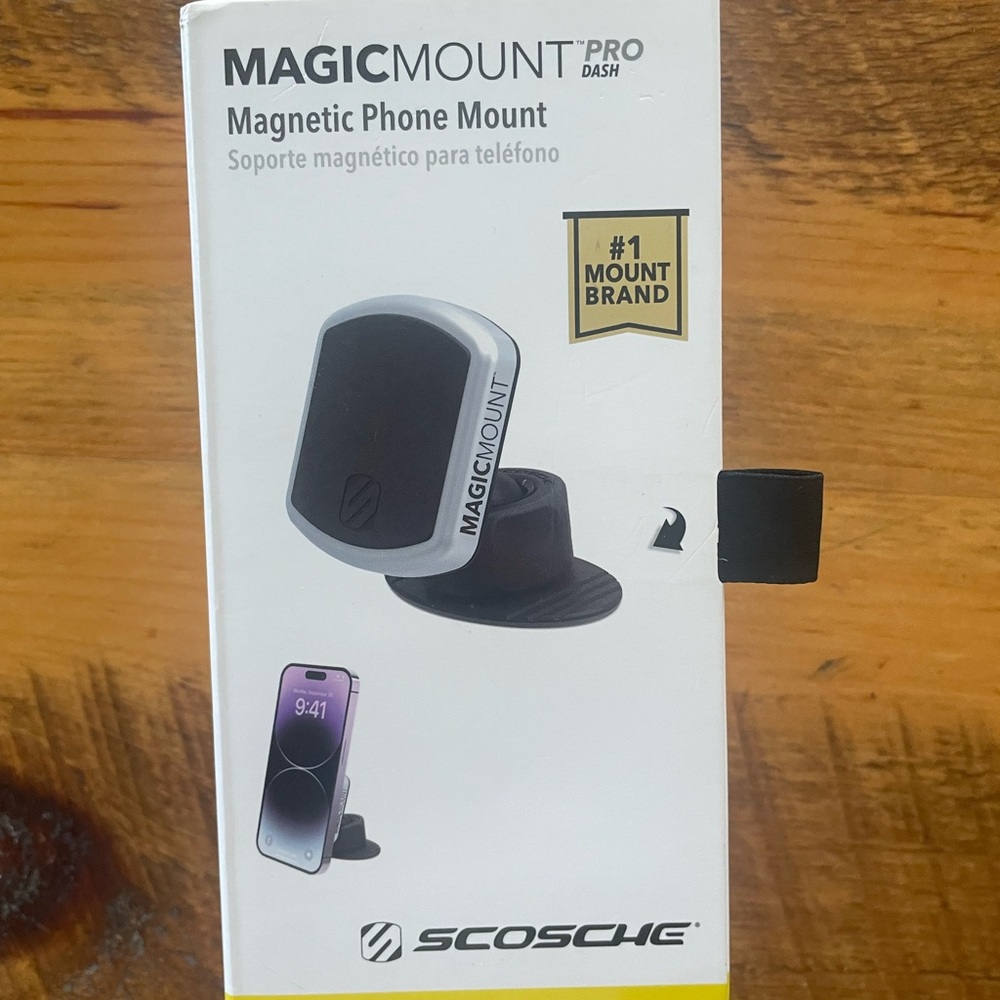 Magnetic Phone Mount - Black and Silver